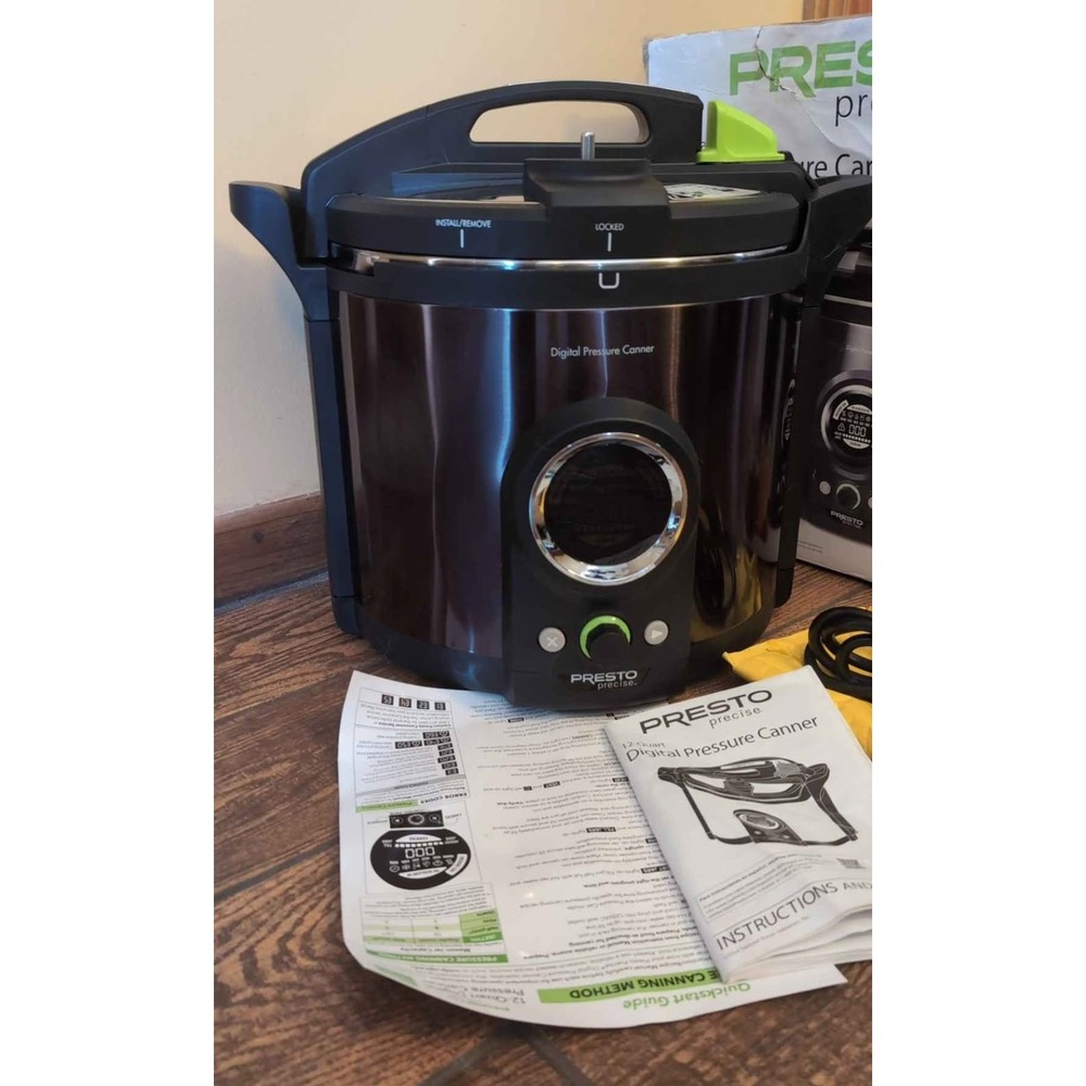 Presto Precise 12-Quart Digital Pressure Canner and Cooker 02144 Black Stainless